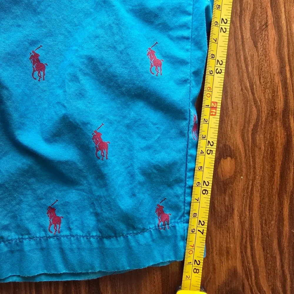 Polo Ralph Lauren Mens Pajama Pants Blue Red Pony Logo Sleepwear Medium